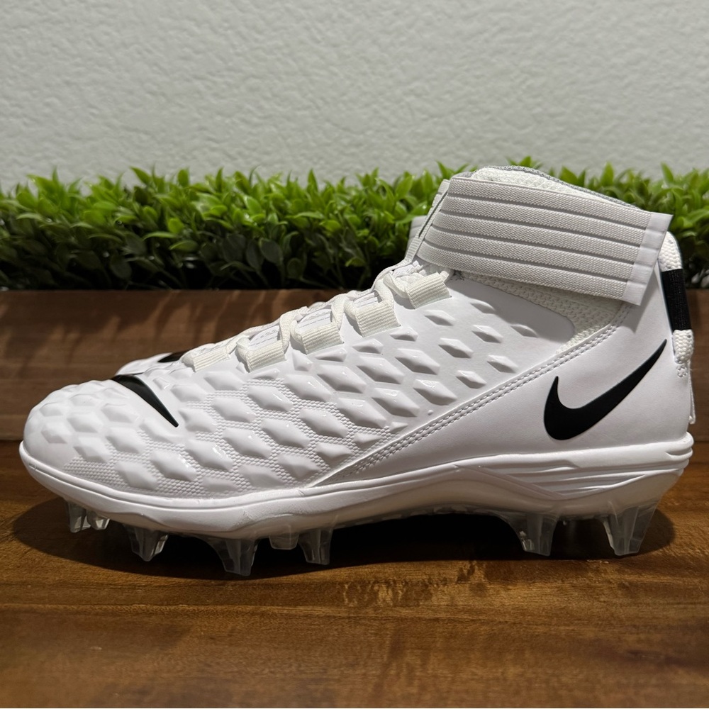 Nike Force Savage Pro 2 Football Cleats White Black AH4000-100 Men’s Size 9.5 - Picture 2 of 11